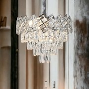 Candelabru Cristal, Amora,30cm, Cromat