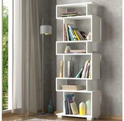 Bibliotecă BLOK 165x60 cm albă