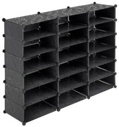 Dulap de încălțăminte neagră - sistem plug-in