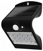 LED Aplică perete solară cu senzor LED/1.5W/3,7V IP65 negru