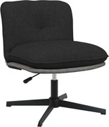 vidaXL Scaun de birou pivotant, negru, material textil