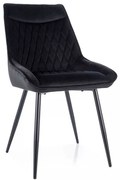 Scaun de bucătărie Misty Velvet, negru