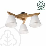 Lustră aplicată Brilagi ANTHONY 3xE14/40W/230V stejar/alb