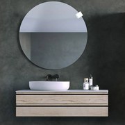 Dulap baie suspendat KolpaSan Alexis, 120 cm, pentru lavoar pe blat, stejar Craft wood