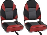 vidaXL Scaune pliabile pentru barcă 2 buc. cu spătar înalt 39x43x58 cm