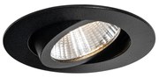 Spot LED îngropat negru 6,8 cm inclusiv LED 750 lm reglabil IP23 - Gaius