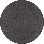 vidaXL Covor manual, gri închis, 120 cm, iută, rotund