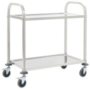 vidaXL Cărucior de bucătărie 2 niveluri 95x45x83,5 cm oțel inoxidabil