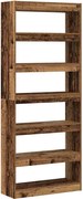 vidaXL Dulap pentru cărți Lemn vechi 80 x 30 x 198 cm Lemn compozit