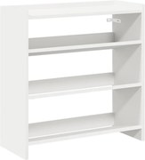 vidaXL Pantofar, alb, 60x25x62 cm, lemn prelucrat