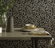 Tapet Pebble, Jet Black Luxury Flock, 1838 Wallcoverings, 5.3mp / rola