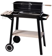 Gratar mobil cu masa laterala BBQ 83 x 45