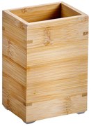 Pahar pentru periuțe de dinți din bambus, 8 x 6 x 12 cm
