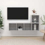 vidaXL Set de dulapuri TV, 2 piese, gri beton, lemn prelucrat