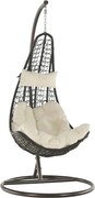 Balansoar gradina KALEA 2 NEW, maro/crem, metal/stofa clasica, 105x105