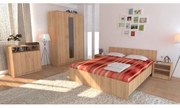 Dormitor Soft Sonoma cu pat 140x200 cm