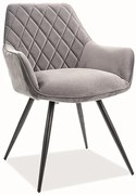 Scaun de sufragerie Liana (Gri + Negru). Promo -7%. 1050415