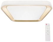 Plafonier LED dimabil QUADRO 38W 230V 3000-6000K alb/auriu + DO