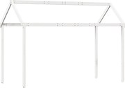 vidaXL Acoperiș Pat Copii, alb, 217x95,5x159 cm Lemn Mass Pin