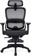 Scaun ergonomic SIHOO B100, Suport lombar dinamic cu ajustare automata, Cotiere 4D, Tetiera 3D, Mecanism multifunctional inclinare/blocare in 3 pozitii, Suport picioare, Mesh, Negru