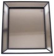 Oglindă de perete din plastic Lopera negru, 62 x52 cm