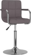 vidaXL Scaun de bar, gri taupe, material textil