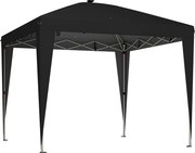 Outsunny Gazebo 3x3 m Pliabil Pop Up cu Înălțime Reglabilă, UV50+, Gazebo de Grădină cu Lumină Centrală și USB, Telecomandă, Geantă de Transport, pentru Exterior, Camping, Petreceri, Negru | Aosom Romania