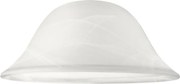 Abajur de rezervă din sticlă SFERA E27 130x300 mm alb
