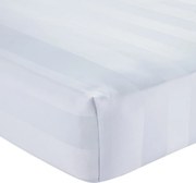 Cearceaf alb din satin cu elastic 150x200 cm So Soft Satin Stripe – Catherine Lansfield