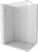 Mexen Lunar perete de duș Walk-in stânga 120 x 200 cm, transparent 8 mm, auriu periat - 830-120-000-55-00-L