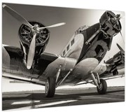 Tablou pe sticlă - Avioane istorice (70x50 cm)