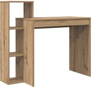vidaXL Birou cu raft Stejar Artizanal 100 x 40 x 90 cm Lemn compozit