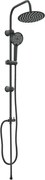 vidaXL Set de cap de duș Negru 47 x 20 x 95 cm Oţel inoxidabil