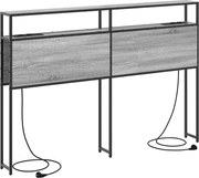 vidaXL Tăblie de depozitare cu raft sonoma gri 140 cm Lemn compozit