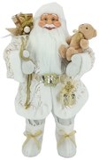 Decorațiune Santa Claus Alb-Auriu 80cm