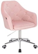HR831K Scaun Catifea Roz