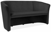 Canapea TM-3 velvet negru/wenge Blu19