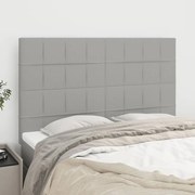 vidaXL Tăblii de pat, 4 buc, gri deschis, 72x5x78/88 cm, textil