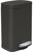 Coș de gunoi cu pedală soft-close Spirella Akira 12 l, negru mat, 12 l