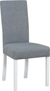 Scaun CAMPEL, gri deschis/alb, stofa clasica/lemn, 46x55x96 cm