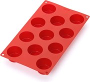 Forma de copt briose Lekue 1010171, 30,5 x 17,5 x 3 cm, 500 ml, -60°C/+220 °C, Silicon platinat, Rosu