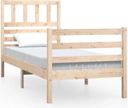 vidaXL Cadru de pat, 90x200 cm, lemn masiv