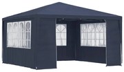 vidaXL Cort de petrecere profesional cu pereți albastru 4x4 m 90 g/m²