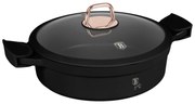 Cratita cu capac si manere de silicon detasabile 28 4,2L cm Black Rose Berlinger Haus BH 1455, antiaderent