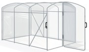 Outsunny Solariu de tunel, acoperit cu folie transparentă, cadru de oțel galvanizat, 3 x 2 x 2m | Aosom Romania