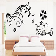 Sticker perete Black Flower Decor