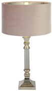 Veioza/Lampa de masa design lux elegant Belle crom/roz