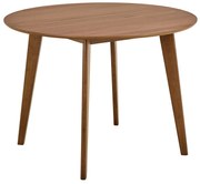 MAZZONI EXPORT ROXY Nucă Naturală - MASĂ ROTUNDĂ DE LEMN PENTRU BUCĂTĂRIE/SUFRAGERIE RETRO