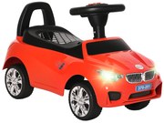 HOMCOM Mașinuță pentru Copii cu Volan, Mașină cu Faruri și Melodii Integrate, Vârstă 18-36 Luni, 63,5x28x36 cm, Roșu | Aosom Romania