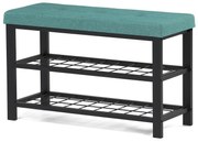 Botník se 2 policemi, zelená